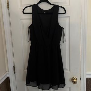 IZ BYER black semi professional dress with built in tank top